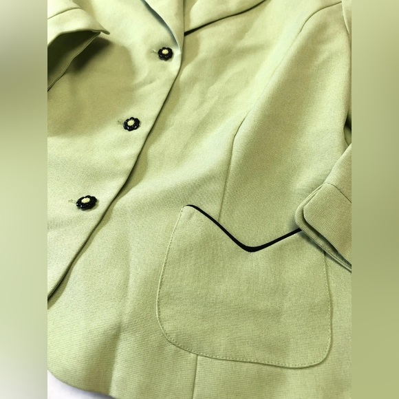 Studio 1 Women Spring Green Jacket Blazer Size 12 B2 - Picture 3 of 8